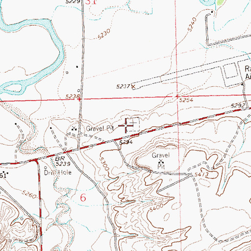 Topographic Map of Rangely Cemetery, CO