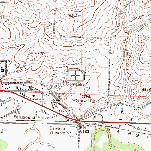 Topographic Map of Craig Cemetery, CO