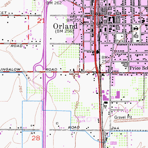 Topographic Map of Glenn County Sheriff's Office, CA