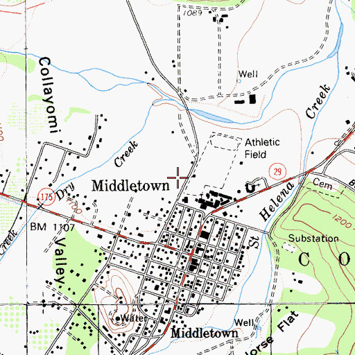 Topographic Map of Lake County Sheriff's Department Substation, CA