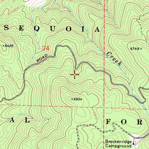 Topographic Map of Metoe Spring, CA