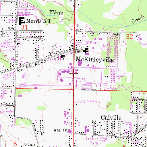 Topographic Map of Humboldt County Sheriff's Office McKinleyville Station, CA