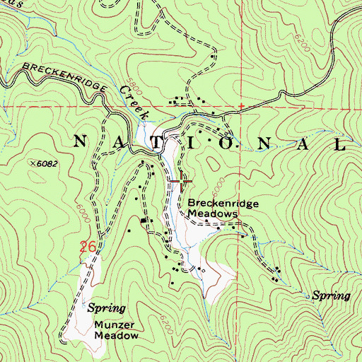 Topographic Map of Breckenridge, CA