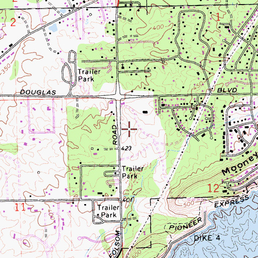 Topographic Map of Placer Sheriff's Office Granite Bay Substation, CA