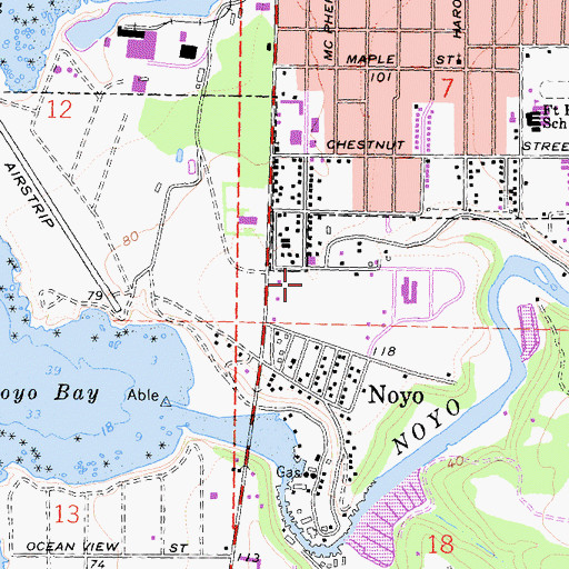 Topographic Map of Mendocino County Sheriff's Office Fort Bragg, CA