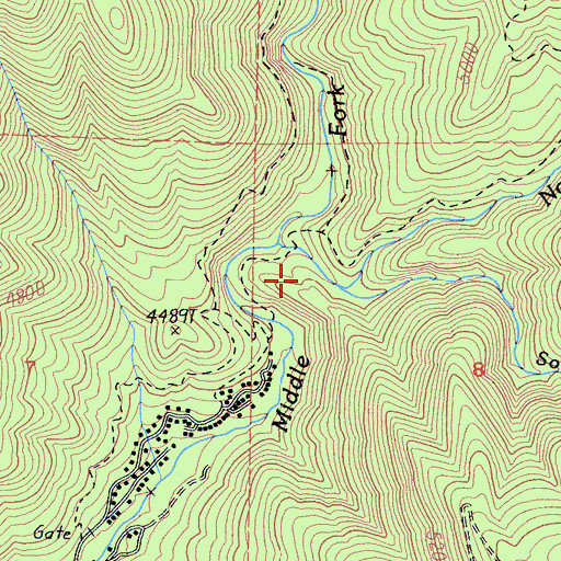Topographic Map of Doyle SPrings, CA