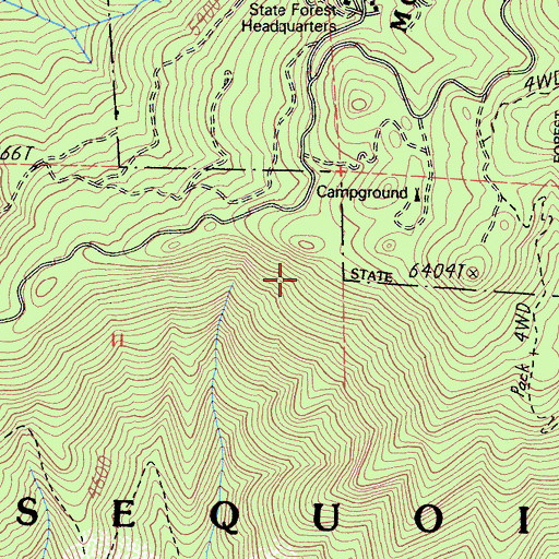 Topographic Map of Crystal SPring, CA