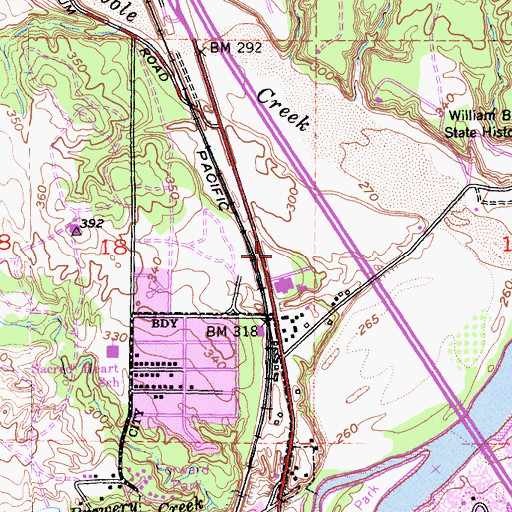 Topographic Map of California Highway Patrol Red Bluff, CA