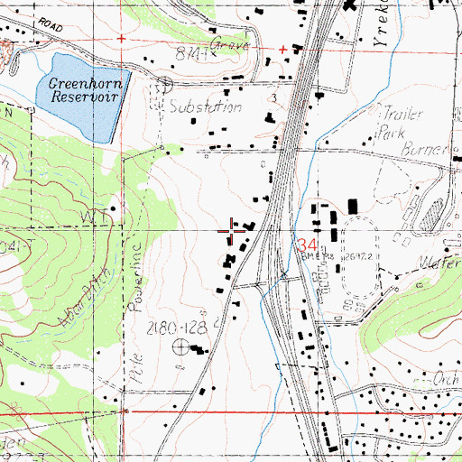 Topographic Map of California Highway Patrol Yreka, CA