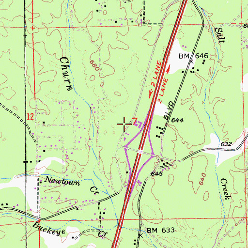 Topographic Map of California Highway Patrol Redding, CA