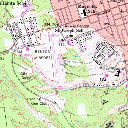 Topographic Map of California Highway Patrol Northern Division Headquarters, CA