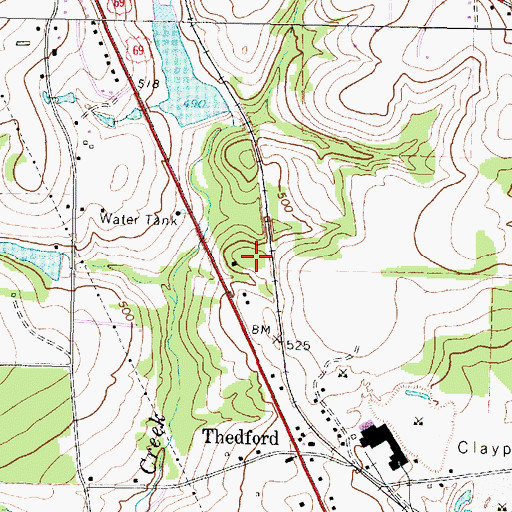 Topographic Map of Lindale Police Department, TX