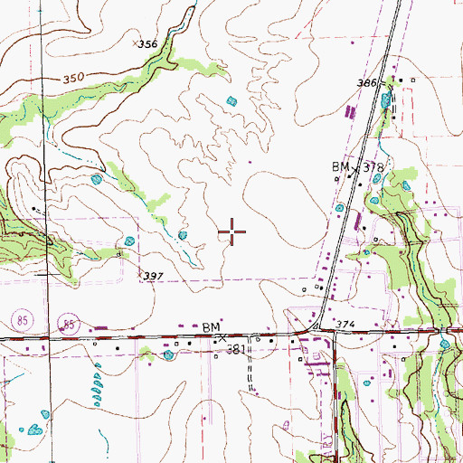 Topographic Map of Gun Barrel City Police Department, TX