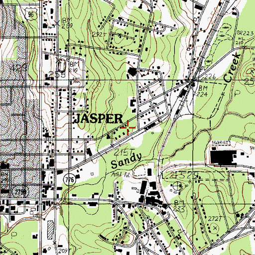 Topographic Map of Jasper County Sheriff's Office, TX