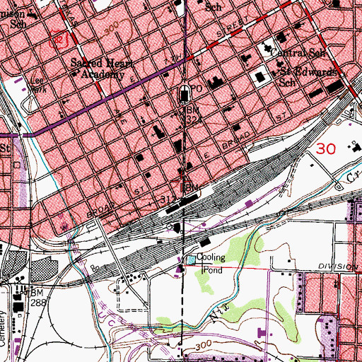 Topographic Map of Texarkana Police Department, AR