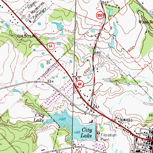 Topographic Map of Van Zandt County Sheriff's Office, TX