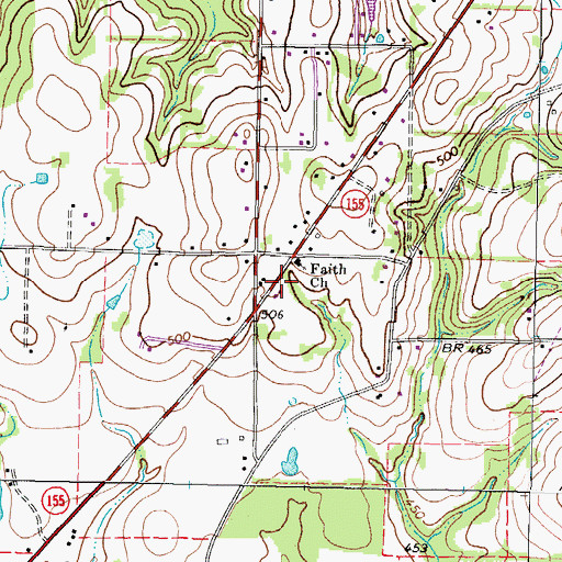 Topographic Map of Smith County Constable - Precinct 2, TX