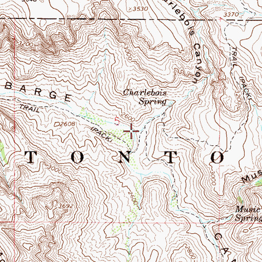 Topographic Map of Charlebois Canyon, AZ