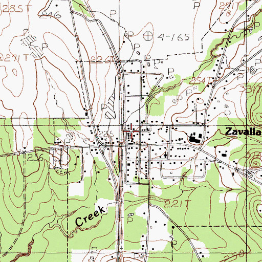 Topographic Map of San Augustine Constable's Office Precinct 4, TX