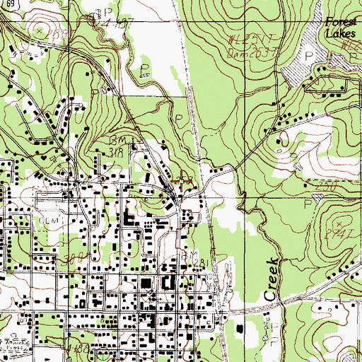 Topographic Map of Tyler County Sheriff' Office, TX