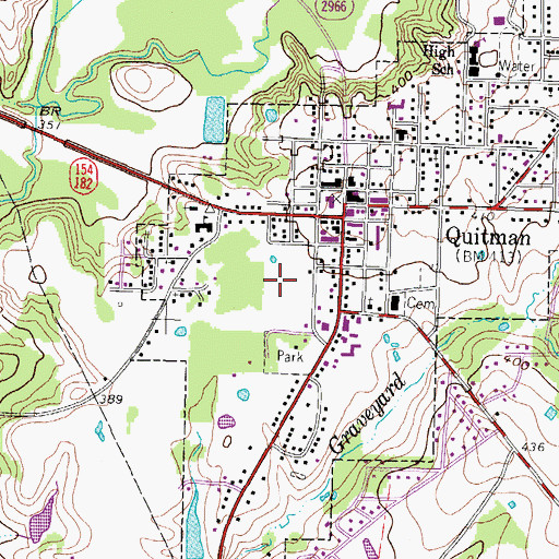 Topographic Map of Wood County Sheriff's Office, TX