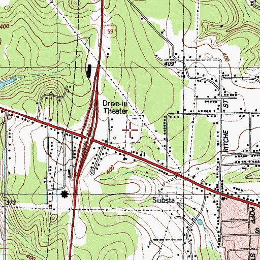 Topographic Map of Nacogdoches County Sheriff's Office, TX