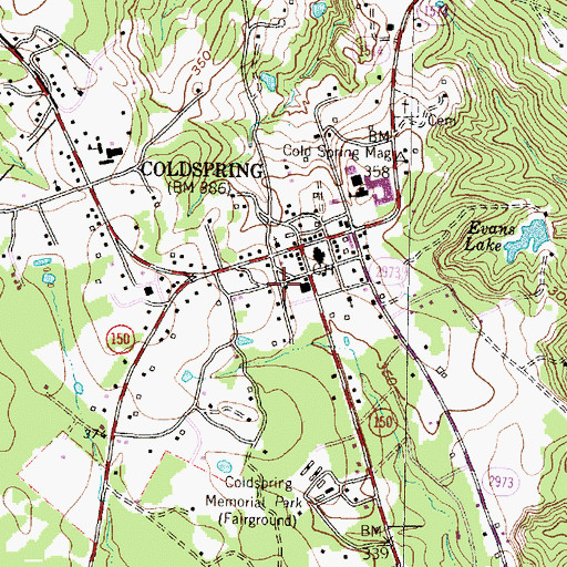 Topographic Map of San Jacinto County Sheriff's Office, TX