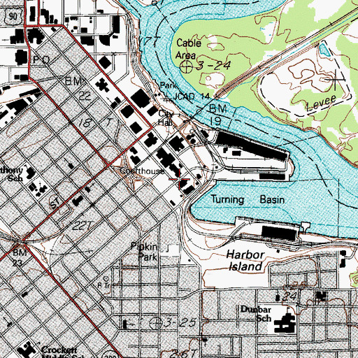 Topographic Map of Jefferson County Constable's Office Precinct 6, TX