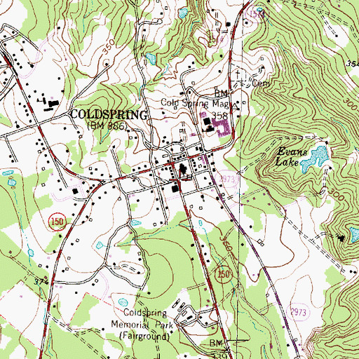 Topographic Map of San Jacinto County Constable's Office Precinct 1, TX