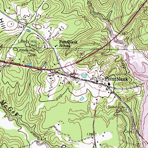 Topographic Map of San Jacinto County Constable's Office Precinct 4, TX