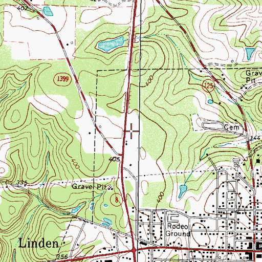 Topographic Map of Cass County Sheriff's Office, TX