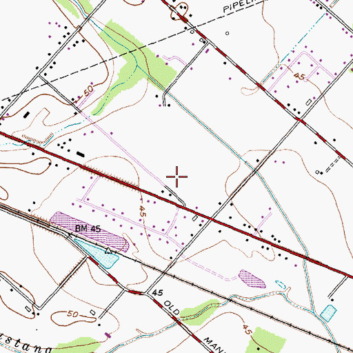 Topographic Map of Alvin Independent School District Police Department, TX