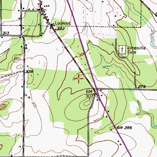 Topographic Map of Angelina County Constable's Office Precinct 3, TX