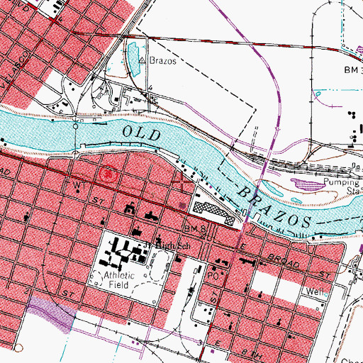 Topographic Map of Brazoria County Constable's Office Precinct 1, TX