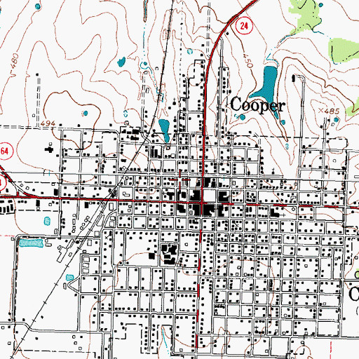 Topographic Map of Delta County Constable's Office Precinct 1, TX