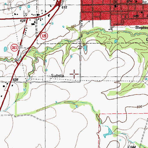 Topographic Map of Fannin County Constable's Office Precinct 1, TX