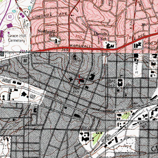 Topographic Map of Gregg County Constable's Office Precinct 1, TX