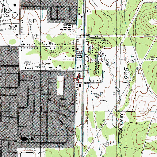 Topographic Map of Gregg County Constable's Office Precinct 4, TX