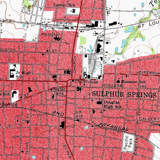 Topographic Map of Hopkins County Constable's Office Precinct 2, TX