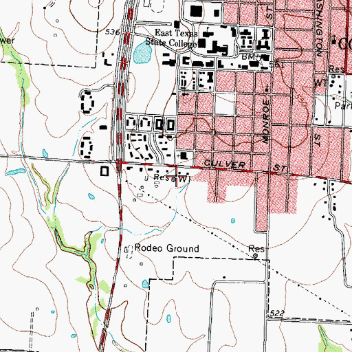 Topographic Map of Hunt County Constable's Office Precinct 2, TX