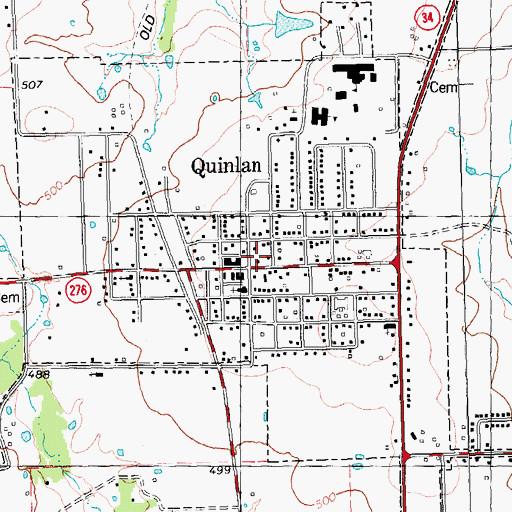 Topographic Map of Hunt County Constable's Office Precinct 4, TX