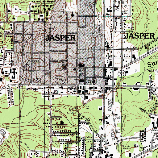 Topographic Map of Jasper County Constable's Office Precinct 2, TX