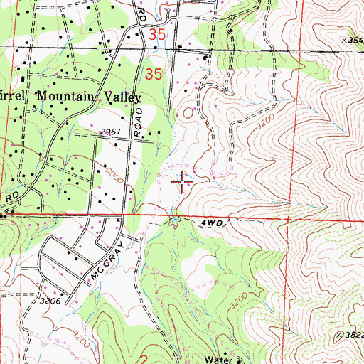 Topographic Map of Brady Ranch, CA
