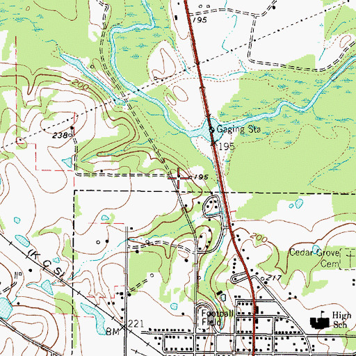 Topographic Map of Jefferson Independent School District Police Department, TX