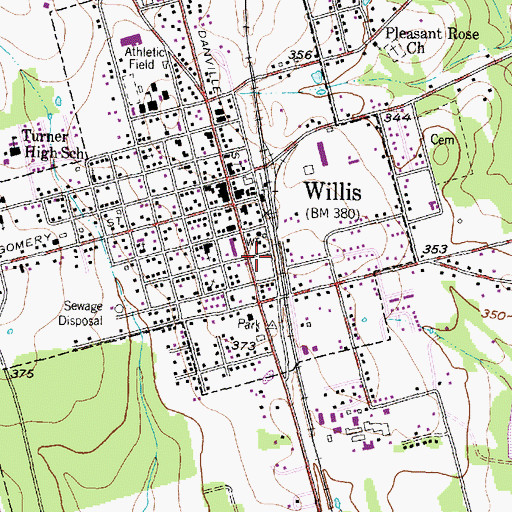 Topographic Map of Montgomery County Constable's Office Precinct 1, TX