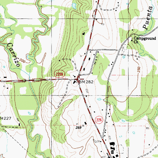 Topographic Map of Nacogdoches County Constable's Office Precinct 4, TX