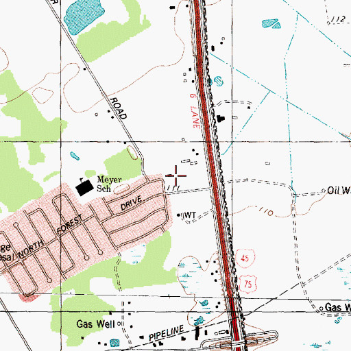 Topographic Map of Spring Independent School District Police Department, TX