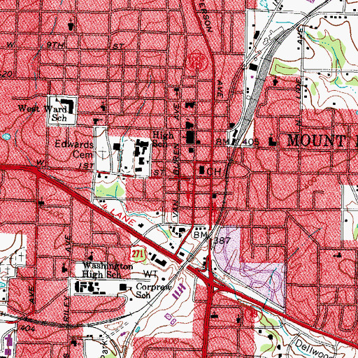 Topographic Map of Titus County Constable's Office, TX