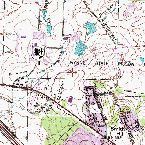 Topographic Map of Walker County Sheriff's Office, TX