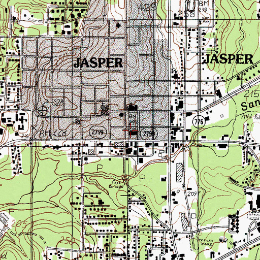 Topographic Map of Jasper County Constable's Office Precinct 1, TX